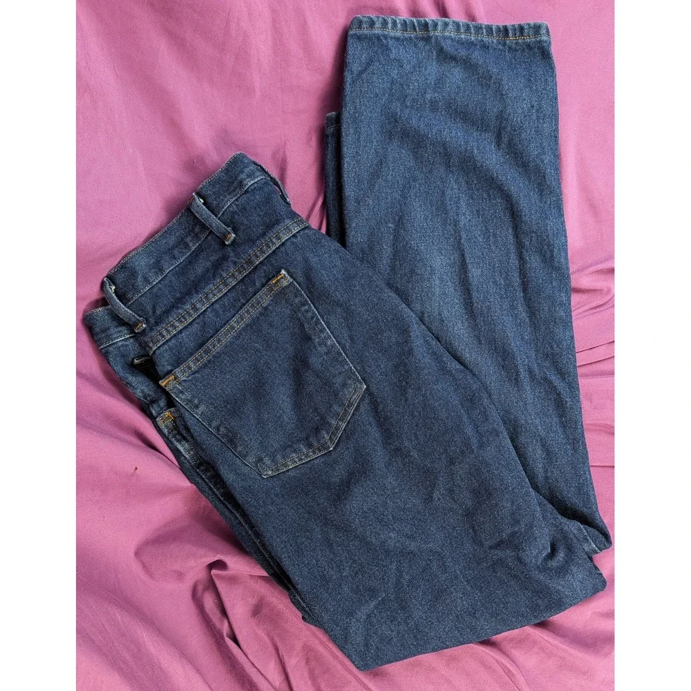 Wrangler VTG Rustler Jeans 36x30 Blue Dark Wash Regular Fit Straight 100% Cotton